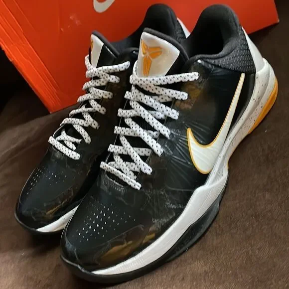 Rare New in Box Nike Kobe V 5 black white del sol 386429-002 mens 9 US 42.5 EUR - Picture 6 of 13